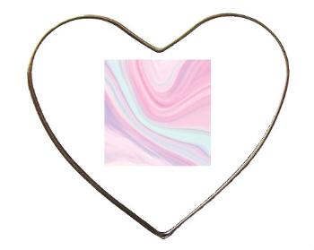 Magnet srdce kov Růžový abstraktní vzor