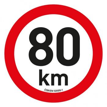Samolepka omezení rychlosti 80km/h (20 cm)