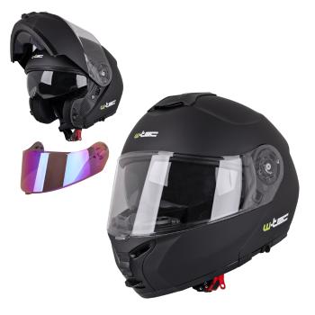 Výklopná moto přilba W-TEC FS-907 P/J  XS (53-54)  Black Matt