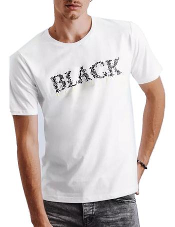 Bílé tričko s nápisem black vel. XL
