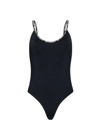 Karl Lagerfeld Karl Lagerfeld dámské černé jednodílné plavky BRANDED TAPE