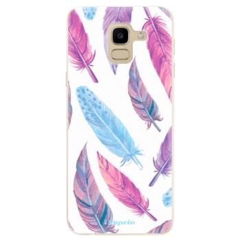 Odolné silikonové pouzdro iSaprio - Feather Pattern 10 - Samsung Galaxy J6