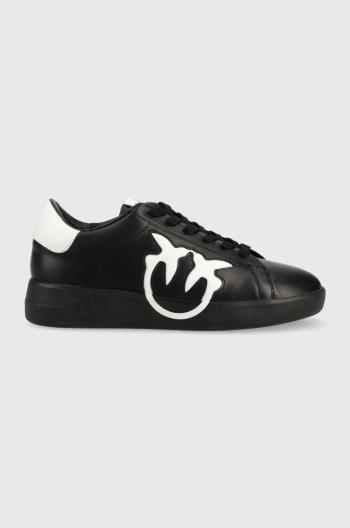 Kožené sneakers boty Pinko Klum 3 černá barva