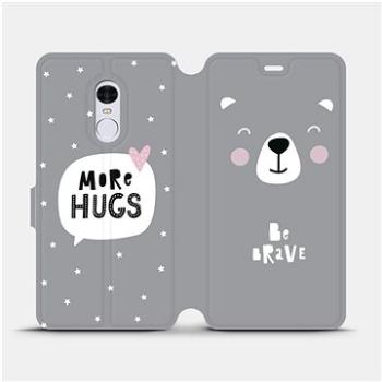 Flipové pouzdro na mobil Xiaomi Redmi Note 4 Global - MH06P Be brave - more hugs (5903226743469)