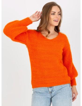 Dámský svetr s mohérem OCH BELLA oranžový 
