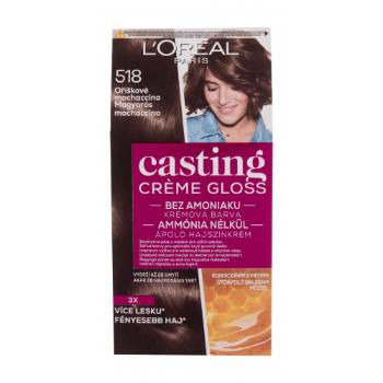 L'Oréal Paris Casting Creme Gloss 48 ml barva na vlasy pro ženy 518 Hazelnut Mochaccino na barvené vlasy; na všechny typy vlasů