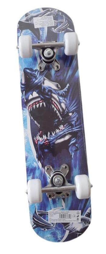 Skateboard dětský s ALU podvozkem, 60 x 15 cm, modrý