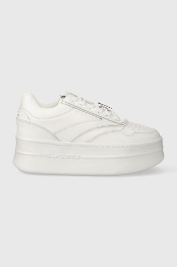 Kožené sneakers boty Karl Lagerfeld KOBO III KC bílá barva, KL65020