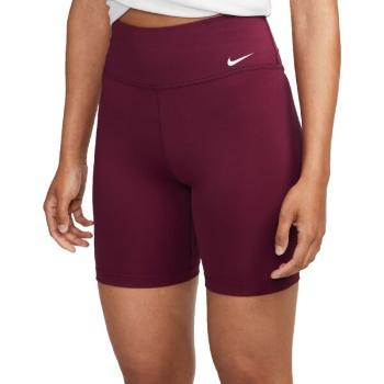 Nike ONE DF MR 7IN SHRT W Dámské sportovní šortky, vínová, velikost M