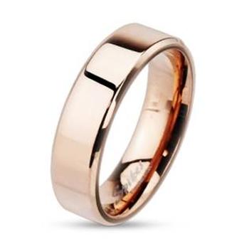 Šperky4U Zlacený ocelový prsten, šíře 6 mm - velikost 67 - OPR0008-6-67