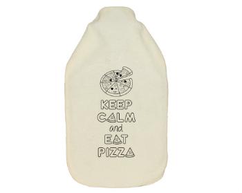 Termofor zahřívací láhev Keep calm and eat pizza