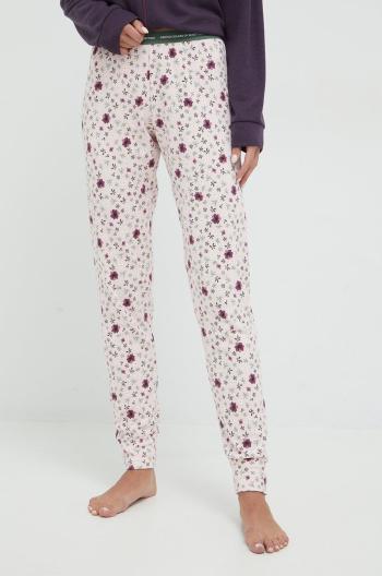 Pyžamové kalhoty United Colors of Benetton dámské, růžová barva