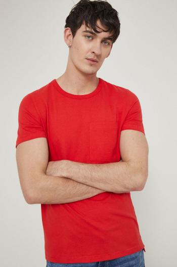 Bavlněné tričko Medicine červená barva, hladké