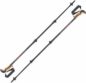 Leki Khumbu Dark Anthracite/White/Bright Red 110 - 145 cm Turistické hole