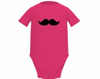 Dětské body krátký rukáv BIO moustache