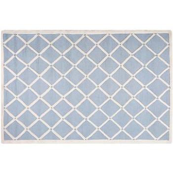 Ručně vyrobený světle modrý vlněný koberec 160x230 cm DALI, 57387 (beliani_57387)