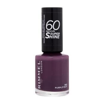 Rimmel London 60 Seconds Super Shine 8 ml lak na nehty pro ženy 562 Purple Riot