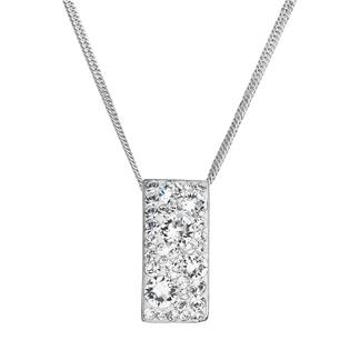 EVOLUTION GROUP CZ Stříbrný náhrdelník se Swarovski krystaly, Crystal - 32074.1