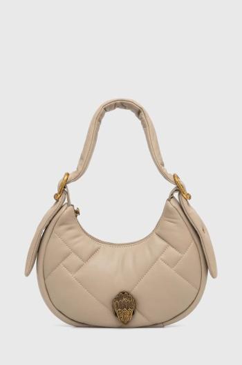 Kožená kabelka Kurt Geiger London KENSINGTON PUFF SM HOBO béžová barva, 2711437109