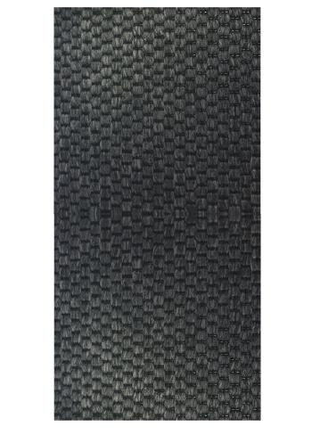 Vopi koberce  250x133 cm s obšitím Běhoun na míru Nature antracit s obšitím - šíře 133 cm s obšitím Černá