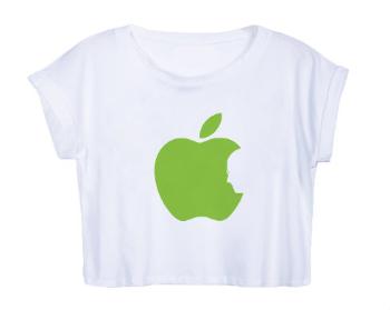 Dámské tričko Organic Crop Top Apple Jobs