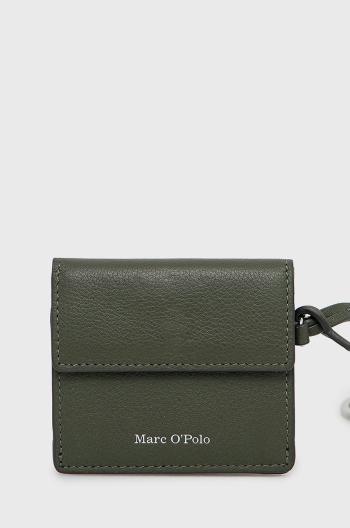 Kožená peněženka Marc O'Polo zelená barva