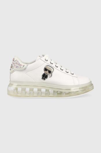 Kožené sneakers boty Karl Lagerfeld Kapri Kushion bílá barva