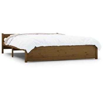 Rám postele medově hnědý masivní dřevo 150 × 200 cm King Size, 815052 (815052)