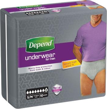 Depend Inkontinenční kalhotky absorpční Super S/M pro muže 10 ks