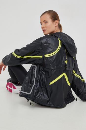 Běžecká bunda adidas by Stella McCartney Truepace černá barva, oversize