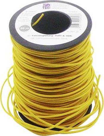 Kabel pro automotive TRU COMPONENTS FLRY-A, 1 x 0.35 mm², vnější Ø 1.30 mm, žlutá, 50 m