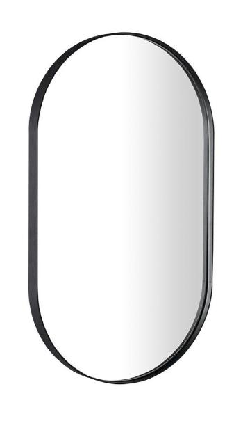 SAPHO PUNO oválné zrcadlo v kovovém rámu 40x70cm, černá mat ORT125
