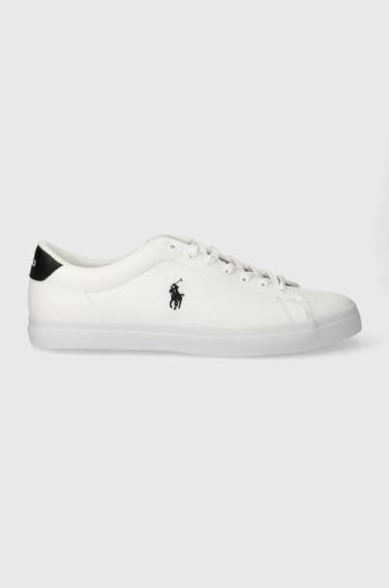 Kožené sneakers boty Polo Ralph Lauren Longwood bílá barva, 816923069001