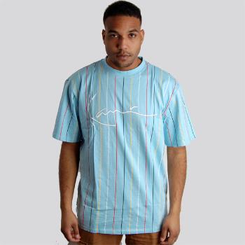 Tričko Karl Kani Signature Pinstripe Tee light Blue - M