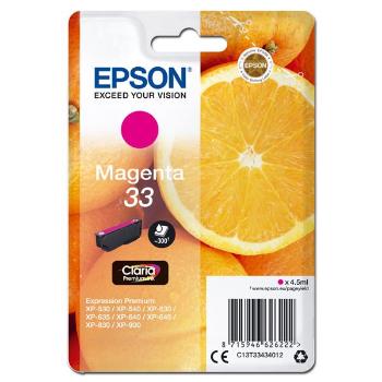 EPSON T3343 (C13T33434012) - originální cartridge, purpurová, 4,5ml