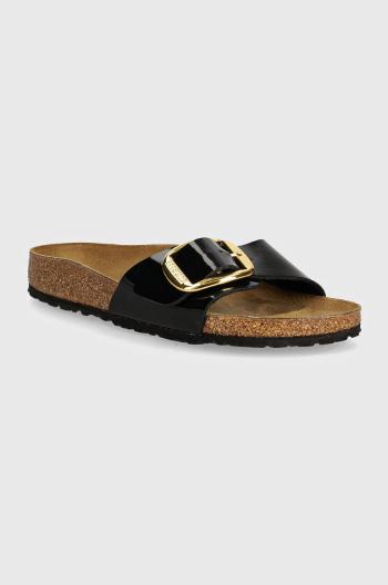 Pantofle Birkenstock Madrid Big Buckle dámské, černá barva, 1027785