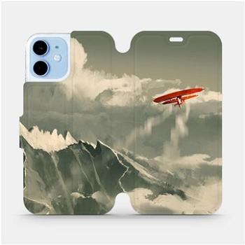 Flipové pouzdro na mobil Apple iPhone 12 mini - MA03P Oranžové letadlo v horách (5903516372614)