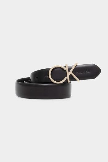 Kožený pásek Calvin Klein dámský, černá barva, K60K610157