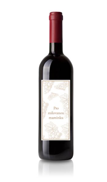 Dárkové víno Merlot s originální etiketou