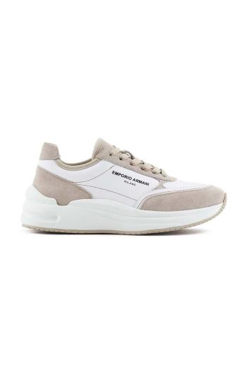 Kožené sneakers boty Emporio Armani bílá barva, X3X216 XR122 C680