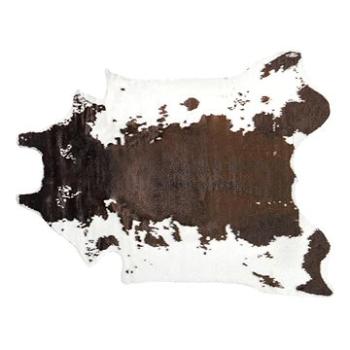 Koberec z umělé hovězí kůže 150 x 200 cm bílý / hnědý BOGONG, 309322 (beliani_309322)