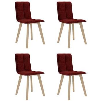 Jídelní židle 4 ks vínové textil (289508)