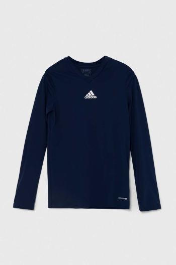 Dětské tričko s dlouhým rukávem adidas Performance TEAM BASE TEE tmavomodrá barva, s potiskem, GN5712