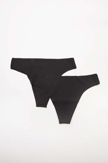 Tanga women'secret 2-pack černá barva, 7683089.1