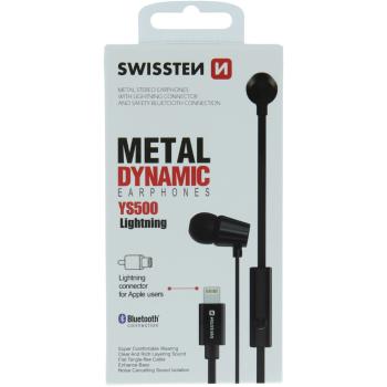 EARBUDS DYNAMIC LIGHT.YS500 BK SWISSTEN