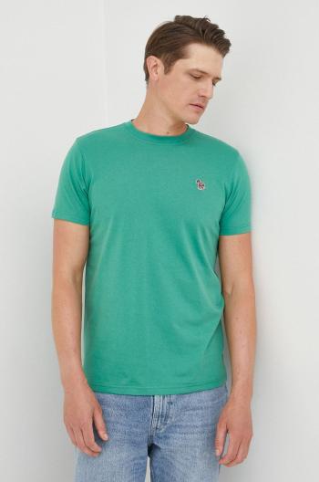 Bavlněné tričko PS Paul Smith zelená barva