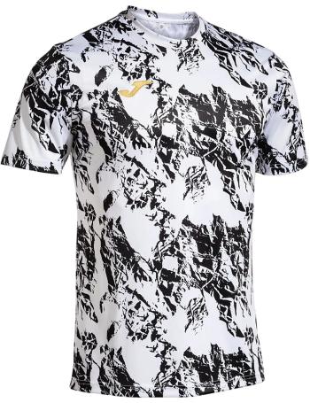 černo-bílé vzorované funkční tričko joma lion short sleeve tee vel. M