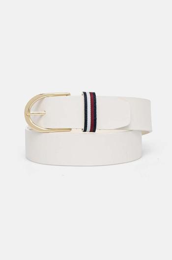 Kožený pásek Tommy Hilfiger dámský, bílá barva, AW0AW16596