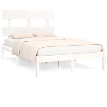 Rám postele bílý masivní dřevo 120 × 200 cm, 3104669 (3104669)