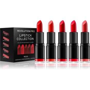 Revolution PRO Lipstick Collection sada rtěnek 5 ks odstín Reds 5 ks